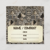 Carte De Visite Carré Symboles historiques anciens Style de tatouage (Devant)