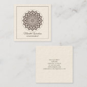 Carte De Visite Carré Symétrie de Mandala homéopathie | Blanc (Devant / Derrière)