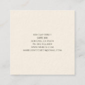 Carte De Visite Carré Symétrie de Mandala homéopathie | Blanc (Dos)