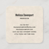 Carte De Visite Carré Table Bountiful Harvest (Dos)