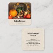 Carte De Visite Carré Table Bountiful Harvest (Devant / Derrière)