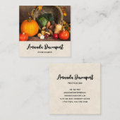 Carte De Visite Carré Table Bountiful Harvest (Devant / Derrière)