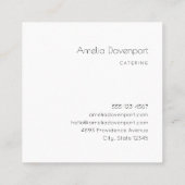 Carte De Visite Carré Table classique avec cadre soigné (Dos)