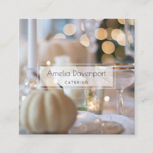 Carte De Visite Carré Table classique avec cadre soigné