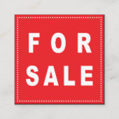 Carte De Visite Carré tableau d'échecs à vendre (Dos)