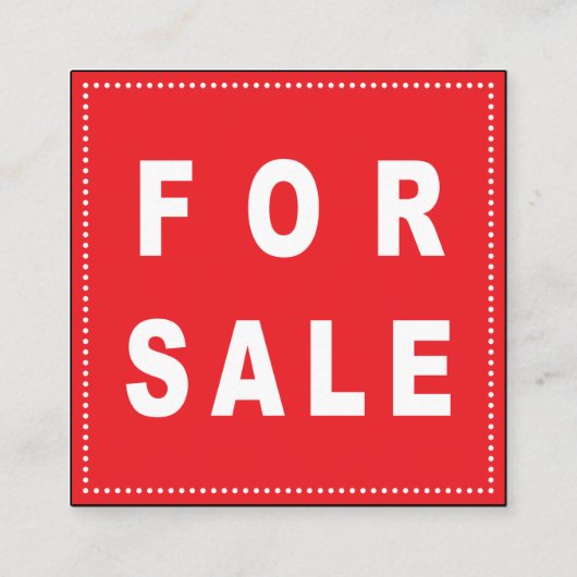 Carte De Visite Carré tableau d'échecs à vendre (Dos)