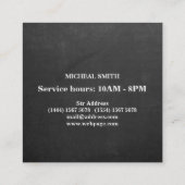 Carte De Visite Carré Tableau noir Ciseaux simples Ciseaux Barres (Dos)