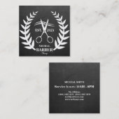 Carte De Visite Carré Tableau noir Ciseaux simples Ciseaux Barres (Devant / Derrière)