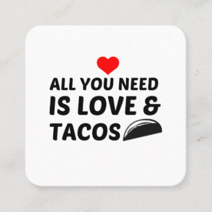 CARTE DE VISITE CARRÉ TACOS ET AMOUR