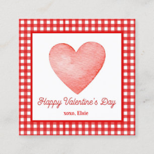 Carte De Visite Carré Tag de la Saint Valentin Favor