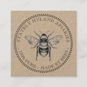 Carte De Visite Carré Tag Kraft avec liste de contrôle de produit modifi