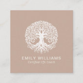 Carte De Visite Carré Tan Celtic Tree Coach (Devant)