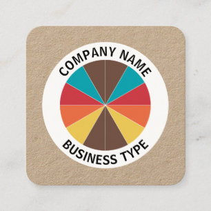 Carte De Visite Carré Tarte Abstraite 05 - kraft