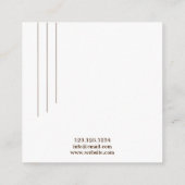 Carte De Visite Carré Tatouage Brown et blanc tendance (Dos)