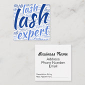 Carte De Visite Carré Technicien Eyelash (Devant / Derrière)