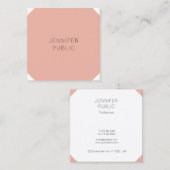 Carte De Visite Carré Tendance moderne Elégant Couleur Simple Modèle Car (Devant / Derrière)