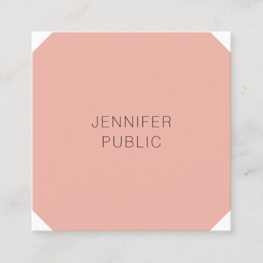 Carte De Visite Carré Tendance moderne Elégant Couleur Simple Modèle Car (Devant)