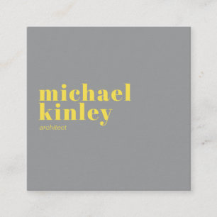 Carte De Visite Carré Tendance typographie moderne réseau professionnel