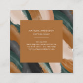 Carte De Visite Carré Teracotta abstraite simple et moderne (Dos)