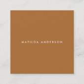 Carte De Visite Carré Teracotta abstraite simple et moderne (Devant)