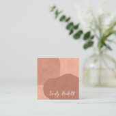 Carte De Visite Carré Terme Texturé Abstrait (Debout devant)