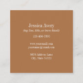 Carte De Visite Carré Terracotta Floral Boho Tropical (Dos)