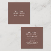 Carte De Visite Carré Terracotta Minimalist Professional Modern (Devant / Derrière)