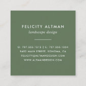 Carte De Visite Carré Terrarium | Botanique (Dos)