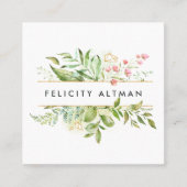 Carte De Visite Carré Terrarium | Botanique (Devant)