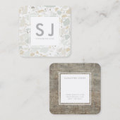 Carte De Visite Carré Terrazzo Texture Simple Moderne Designer Intérieur (Devant / Derrière)