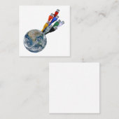 Carte De Visite Carré Terre connectée au réseau Ethernet (Devant / Derrière)