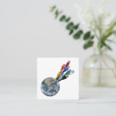 Carte De Visite Carré Terre connectée au réseau Ethernet (Debout devant)