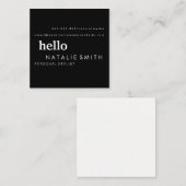 Carte De Visite Carré Texte mixte (Devant / Derrière)