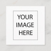 Carte De Visite Carré Texte personnalisé (Dos)