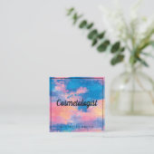 Carte De Visite Carré Texture aquarelle (Debout devant)