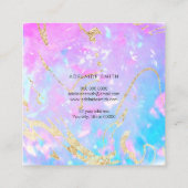 Carte De Visite Carré texture arrière - plan opale violette (Dos)