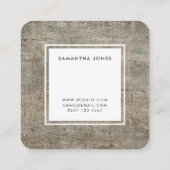 Carte De Visite Carré Texture Béton Simple Design Moderne (Dos)