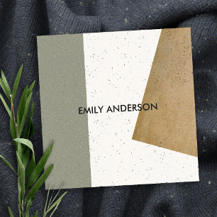 CARTE DE VISITE CARRÉ TEXTURE CÉRAMIQUE DE L'ART GÉOMÉTRIQUE ABSTRAIT