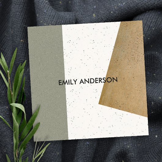 CARTE DE VISITE CARRÉ TEXTURE CÉRAMIQUE MODERNE ABSTRAITE GÉOMÉTRIQUE