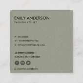 CARTE DE VISITE CARRÉ TEXTURE CÉRAMIQUE MODERNE ABSTRAITE GÉOMÉTRIQUE (Dos)