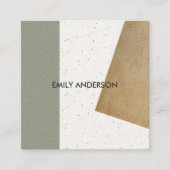 CARTE DE VISITE CARRÉ TEXTURE CÉRAMIQUE MODERNE ABSTRAITE GÉOMÉTRIQUE (Devant)