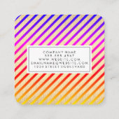 Carte De Visite Carré Texture couleur chic rayures (Dos)