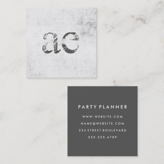 Carte De Visite Carré Texture de granulation monographique (Devant / Derrière)