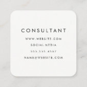 Carte De Visite Carré Texture de l'aquarelle de la feuille (Dos)