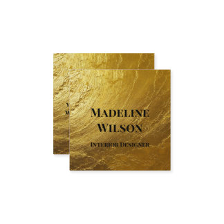 Carte De Visite Carré Texturé d'or
