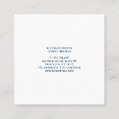 Carte De Visite Carré Texture extérieure balayée métallique abstraite (Dos)