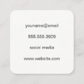 Carte De Visite Carré Texture / Gold Wreath / aquarelle (Dos)