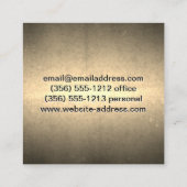 Carte De Visite Carré Texture métal or | Golden Shine (Dos)