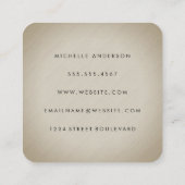 Carte De Visite Carré Texture minimaliste (Dos)