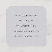 Carte De Visite Carré Texture minimaliste (Dos)